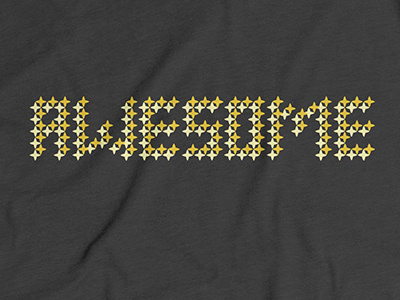 Awesome Stitch awesome cotton bureau cross stitch design lettering product shirt tshirt