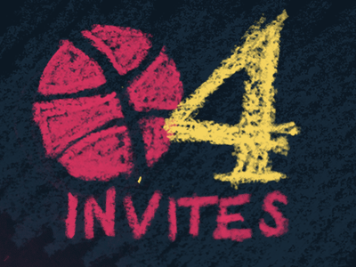 Pass the Ball contest crayola dribbble giveaway invitation invite texture