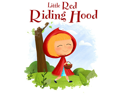 Little Red Riding Hood Illustrarion character design characterdesign characters exercises fairytale illustration kids book kids illustration krita