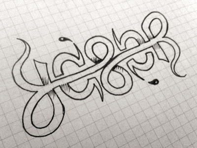 Geiger Ambigram ambigram ink lettering paper