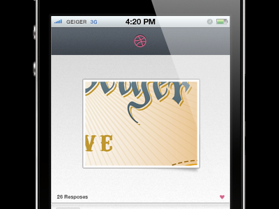 dribbble App Design app display dribbble gallery ios4 iphone retina texture