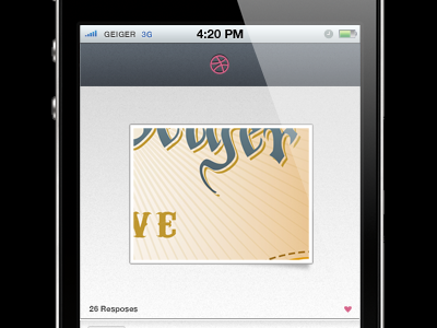 dribbble App Design