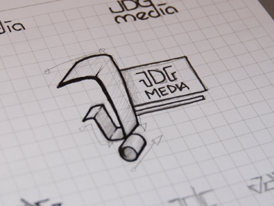 Concepts Continued concept initials logo sketch