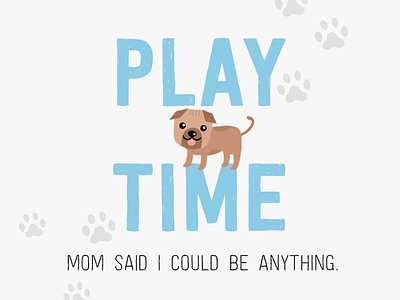 Play Time app cover dog flat icon illustration ios iphone mobile pet symbol woof