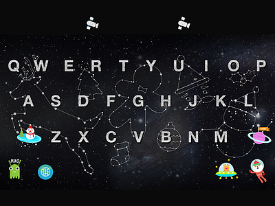 Christmas Keyboard app christmas flat ios ios8 ios8 keyboard keyboard mobile ui universe