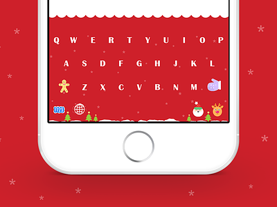 Happy Christmas app christmas flat ios8 ios8 keyboard iphone keyboard red