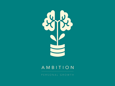 Personal growth affinitydesigner ambition brain design flower growth illustration vector vectorart