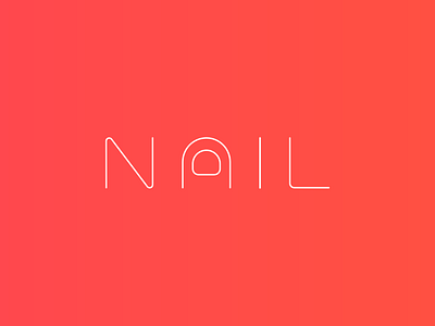 Nail logo - line work @create @design @typography @vector affinitydesigner avenir next branding design font font design illustration line lineart linework vectorart