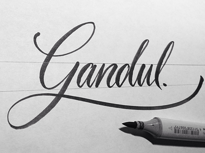 Gandul contest copic handmade lettering letters script type typescript typography