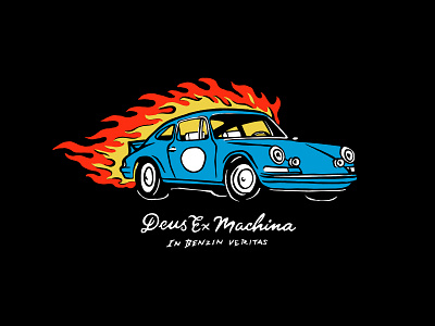 DEUS QUARANTEE COLAB COMP - PORSCHE 01 calligraphy design deus deus ex machina illustration lettering letters motorcycle porsche porsche 911 quarantine script vintage