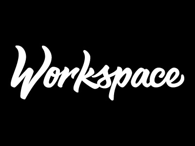Workspace brushpen lettering letters type vector