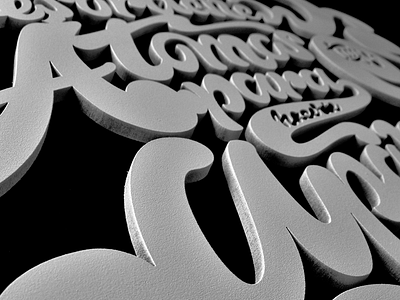 Desordené Cut black cut laser lasercutting letter lettering type white