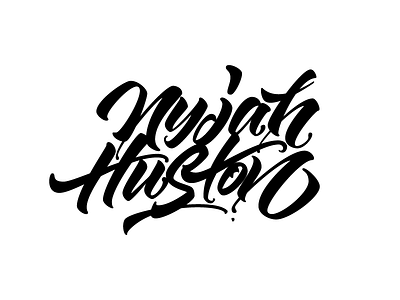 Nyjah Huston 0.1 brushpen brushscript calligraphy letters logo script sk8 skateboarding type