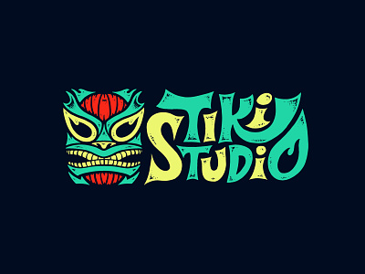 TIKI STUDIO brand identity branding design graphic design illustration lettering logo surf tiki
