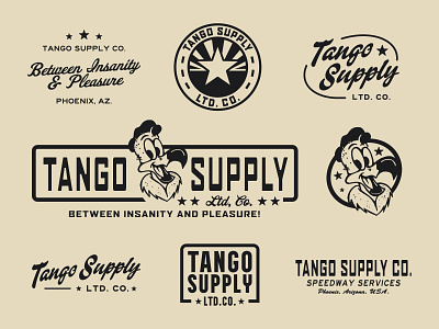 TANGO SUPPLY CO. apparel arizona brand identity brand kit branding clothing brand graphic design illustration lettering logo motorcycle t-shirt