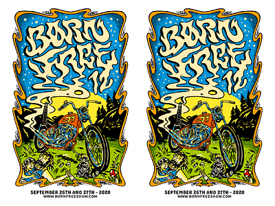 BORN FREE MOTORCYCLE SHOW CONTEST 2020 branding california cartel chopper choppers custom easyrider harleydavidson illustration lettering motorcycle motorcycles poster wildlife