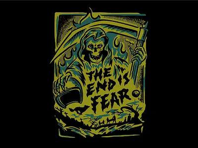 THE END IS FEAR / EL SOLITARIO apparel apparel brand clothing custom death design el solitario españa graphic tee illustration lettering letters motorcycle motorcycles reaper t shirt tee