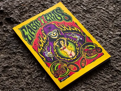 CABALLEROS MAGAZINE EDICIÓN 11 chile choppers cover magazine crimson ghost custom design editorial illustration issue lettering magazine misfits motorcycle santiago