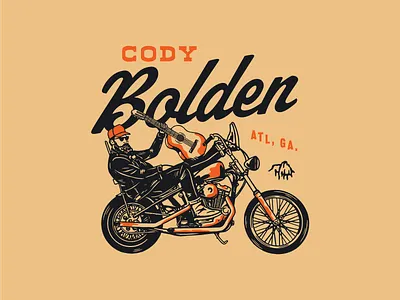 CODY BOLDEN T-SHIRT DESIGN apparel design atlanta branding clothing country music design graphic design harley davidson illustration iron head lettering logo motorcycle t shirt type