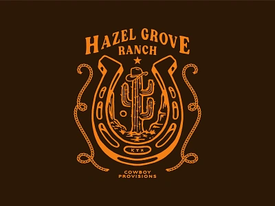 HAZEL GROVE RANCH / T -SHIRT GRAPHIC apparel brand art work branding cactus cattle clothing brand cowboy cowboy life design fashion graphic design graphic tee grit illustration lettering livestock ranch t shirt texas