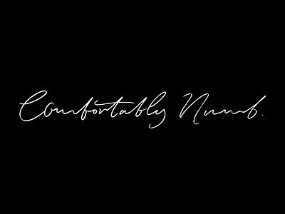 Comfortably Numb 365rounds brush caligrafia calligraphy handwriting letters script type
