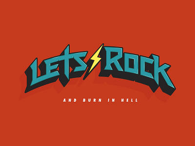 Let's Rock 365rounds digitaltype lettering letters rock rocknroll type typography vector