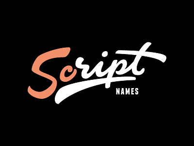 50 SCRIPT NAMES behance digitaltype lettering letters names script type typography vector
