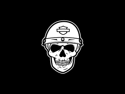 Harley Skull harley davidson heavy metal hell rider illustration judas priest motorcycle rock skull