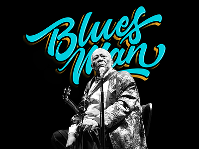R.I.P Blues Man, B.B King bb king blues brush brushpen calligraphy guitar handwriting type type is power