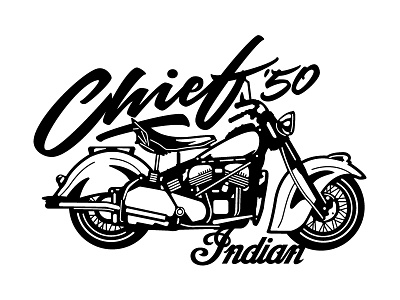 Indian Chief 1950 chief cnc cut cut illustration indian motorcycle lettering motorcycle type