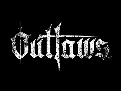 Outlaws blackletter fraktur grunge letters outlaws type typeispower vector