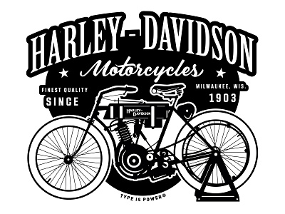 Harley-Davidson 1909 american classic artwork classic harley davidson illustration motorcycle motorcycle culture type type is power vector