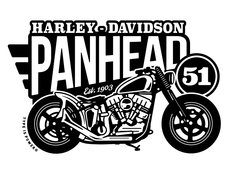 Download Harley-Davidson Panhead by Weirdface on Dribbble