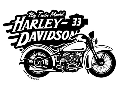 Harley-Davidson Big Twin Model 1933. american classic american power artwork big twin classic harley classic harley davidson illustration motorcycle type is power