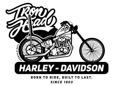 Harley Davidson, Iron Head. american classics american power artwork classic engine harley harley davidson motorcycles iron head lettering motorcycles type type is power