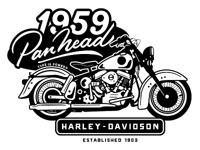 Harley Davidson Panhead 1959 american classics american power artwork classic engine harley harley davidson motorcycles lettering motorcycles panhead type type is power