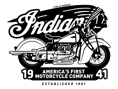 1941 Indian series 441 441 series american classics artwork company illustration indian indian classic indian motorcycles motorcycle culture type type is power