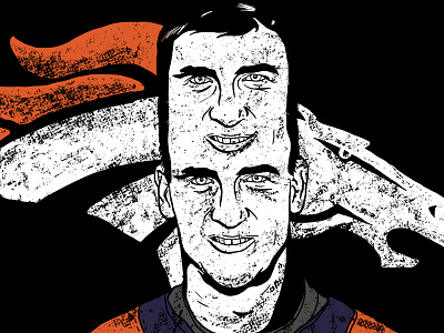 Peyton Manning broncos champions denver illustration peyton manning super bowl