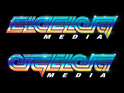 Etcétera Media. 1980 80s channel experimental typography gradient lettering logotype movie retro wave vhs youtube