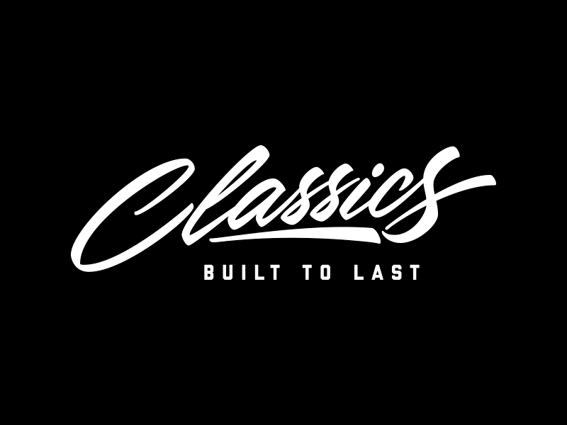 Classics, Built to Last. america calligraphy chevrolet classic design ford harley davidson indian lettering script type vintage
