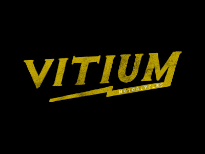 Vitium Motorcycles builder design flat track lettering logo motorcycles type is power typography velocity vintage vitium