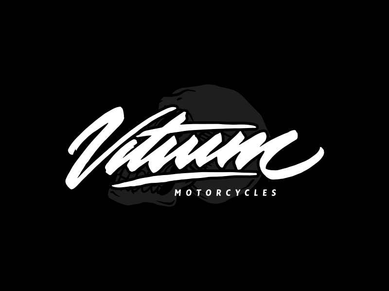 Vitium Motorcycles bikes calligraphy gif lettering letters logo logotype motorcycle motos skull type vintage