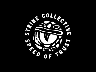Strike Collective branding california. cycle cycling design identity logo rattlesnake snake