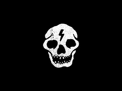 Electric Skull badge brand branding electric icon lightingbolt lockup marks skull thunder