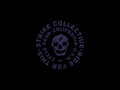 Strike Collective, Ride For This. badge branding california cycle brand cycle gear identity jersey lockup logo marks skull