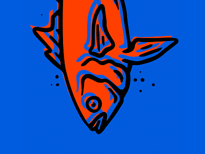 Fish / Lock up brand build branding catering fish food icon illustration lockup type is power