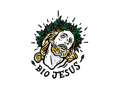 Bio Jesus / 04 bio jesus cannabis design illustration jesus marihuana sticker world