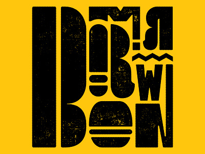 Mr. Brown® burger cover design exploratio food letters restaurant type typography