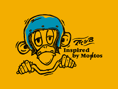 Monos y Bananas / Inspired by Motos banana blog chimp illustration made by hand mexico monkey monos motorcycles motos