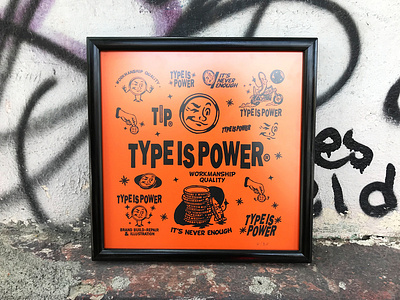 T.I.P® Poster cartel coin design garage illustration motorcycle poster print studio tip type is power